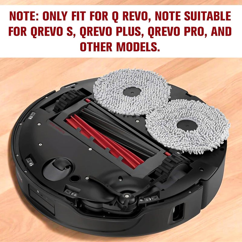 BuleVina 4PCS Mop Cloth Holder Replacement Compatible for Roborock for Q Revo Mop Tray, Mop Mount Spare Accessory Parts - Image 2