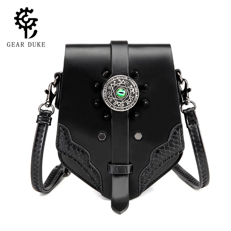 Temu Medieval Retro Women'S Crossbody Bag Personalized Mini Punk Rivet Single Shoulder Mobile Phone Satchel - Image 2