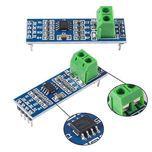 DORHEA 12Pcs MAX485 Transceiver Module TTL UART Serial to RS485 Instrument Interface Module Max458 Chip RS-485 Communication Transceiver 5V SCM Development Board Serial Adapters for Raspberry Pi - Image 4