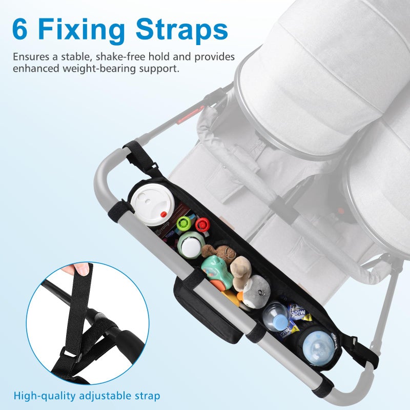 Accmor Double Stroller Organizer for Bob Duallie and Baby Jogger City Mini GT2, Double Baby Stroller Caddy Bag Organizer Accessories - Image 5