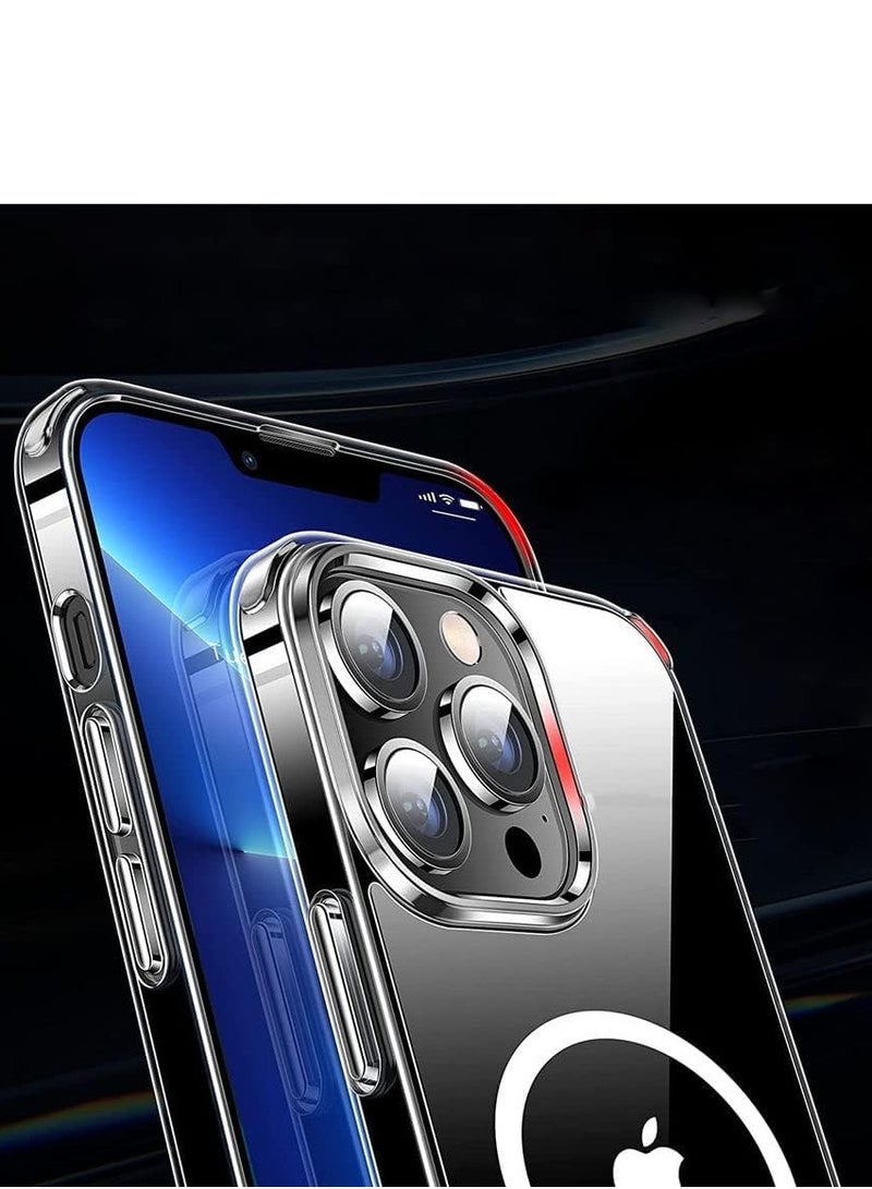 ليفور جراب ليفور لهاتف ايفون 14 برو مضاد للسقوط والخدش، ماج سيف شفاف - Image 2