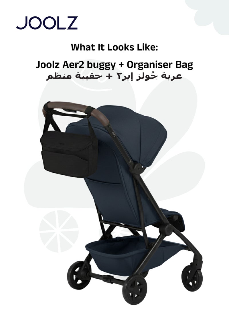 JOOLZ Aer² Ultra-Compact Lightweight Buggy | Dark Navy Blue + Organizer Bag | One-Hand Fold | Newborn to Toddler | Airplane Compatible | 45x52x105 cm - Image 5