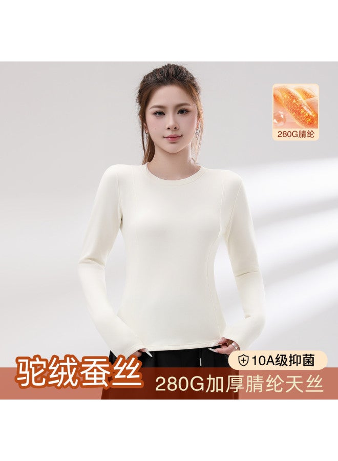 Modal Simple Spring And Autumn Women'S Base Layer Shirt, Wearable As Outerwear, Basic Casual Top For Women - Image 2
