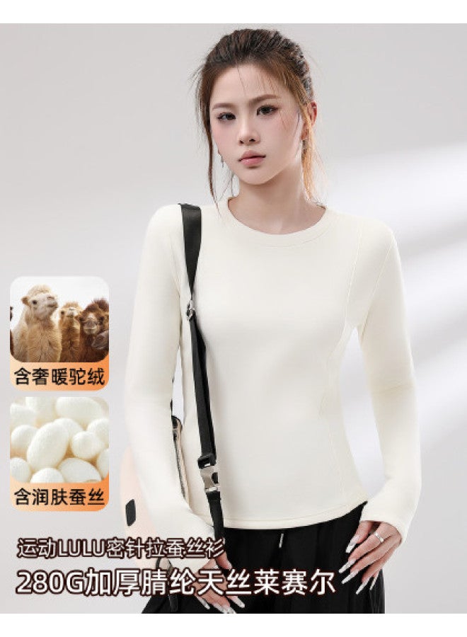 Modal Simple Spring And Autumn Women'S Base Layer Shirt, Wearable As Outerwear, Basic Casual Top For Women - Image 1