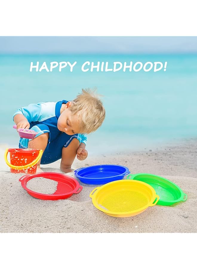 KASTWAVE Jumbo Beach Sand Sieves Toys Large Beach Sifter Toy Sets Kit Gear Gardening Digging Finding Treasure Shells Stones Discovery Toy Durable Abs Gift Set Bundle For Kids Boys Girls 4 Pack - Image 5