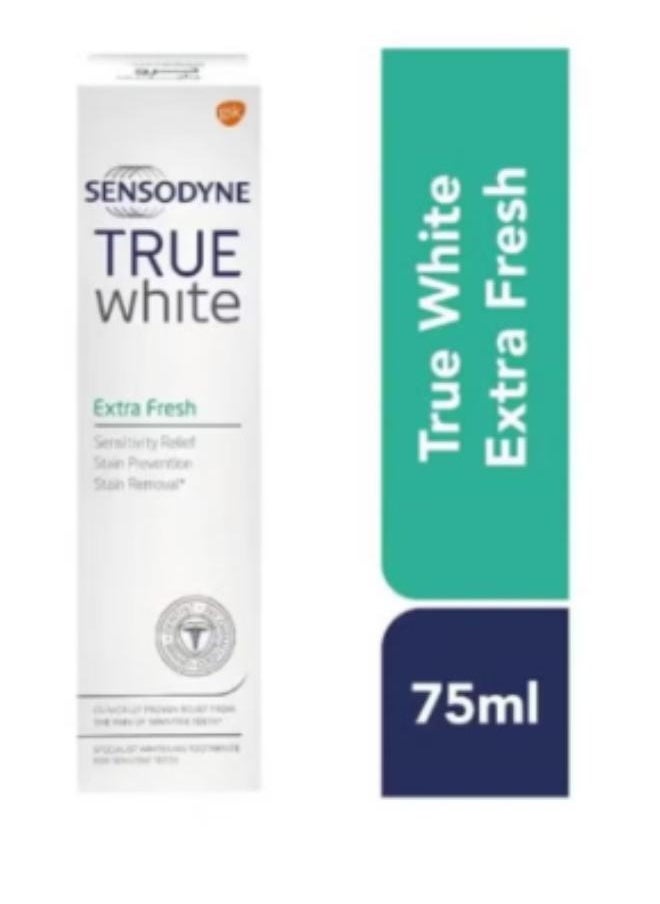 Sensodyne Specialist Whitening Toothpaste For Sensitive Teeth True White Extra Fresh 75ml  - Image 1