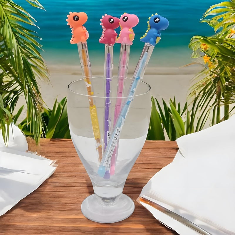 RADIANCE ™ Dino Cartoon Pack of 12 Mechanical Pencils for Kids | HB Lead | School Supplies & Writing Stationery Set, Perfect for Return Gifts & Party Favors - Image 3