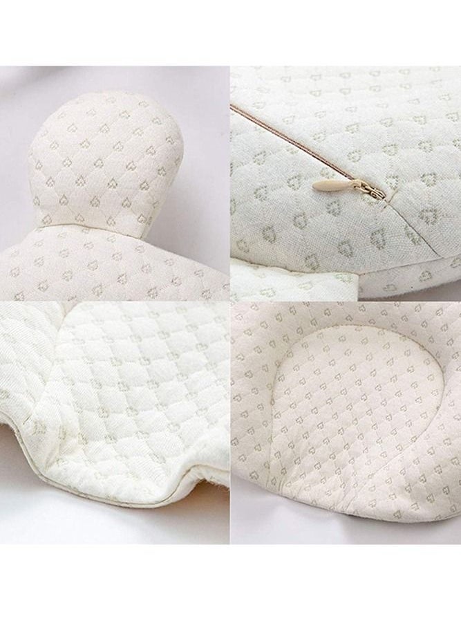 Generic - Head Shaping Pillow for Newborn Baby Soft Memory Foam Cushion Nursing Pillow for Baby Beige - Image 1