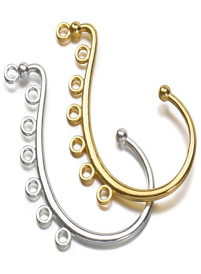 Teensery 20 Pcs Ear Cuff Earrings 7 Holes Ear Wrap Earring Hooks No Piercing Ear Cuff Clips Jewelry Components for DIY Earring Making - Image 1