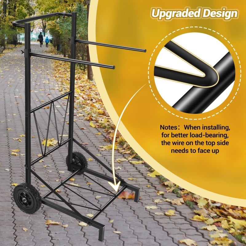 CAROD Trash Bag Holder, Adjustable Metal Leaf Bag Holder from 30-45 Gallon Capacity, Mobile Garbage Bags Cart, Outdoor Garden Leaf Bags Stand for Yard & Lawn Cleanup, Gardening, Camping, Parties - Image 5