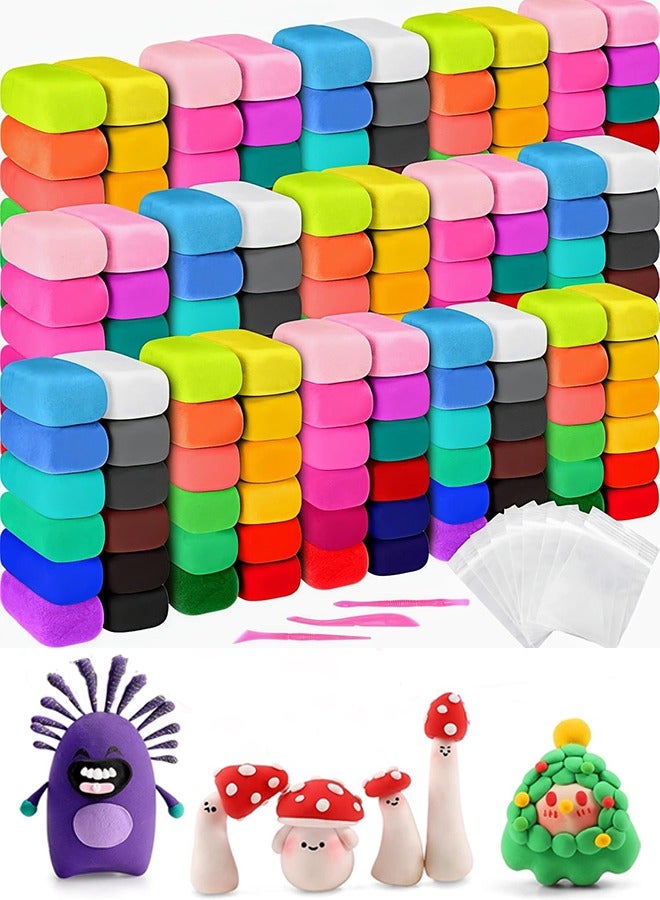 72Piece Air Dry Clay for Kids, Safe, Non-Toxic, Ultra-Light, and Easy to Shape for Endless Creative Fun and DIY Projects - Image 1