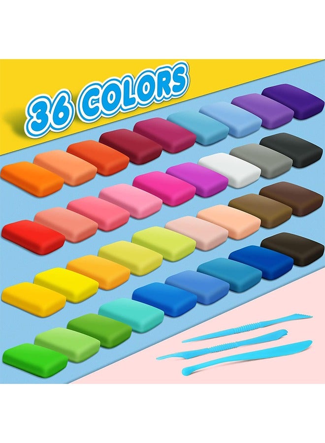 72Piece Air Dry Clay for Kids, Safe, Non-Toxic, Ultra-Light, and Easy to Shape for Endless Creative Fun and DIY Projects - Image 2