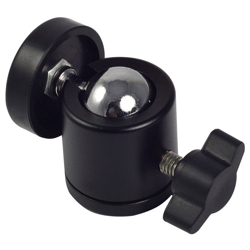SHOPEE رأس كرة دوار صغير 1/4" برغي 360 درجة جسم من سبائك الألمنيوم رأس ثلاثي القوائم دوار صغير مع قاعدة تركيب برغي 1/4" لكاميرات DSLR خفيفة وكاميرات الفيديو، أسود - Image 3