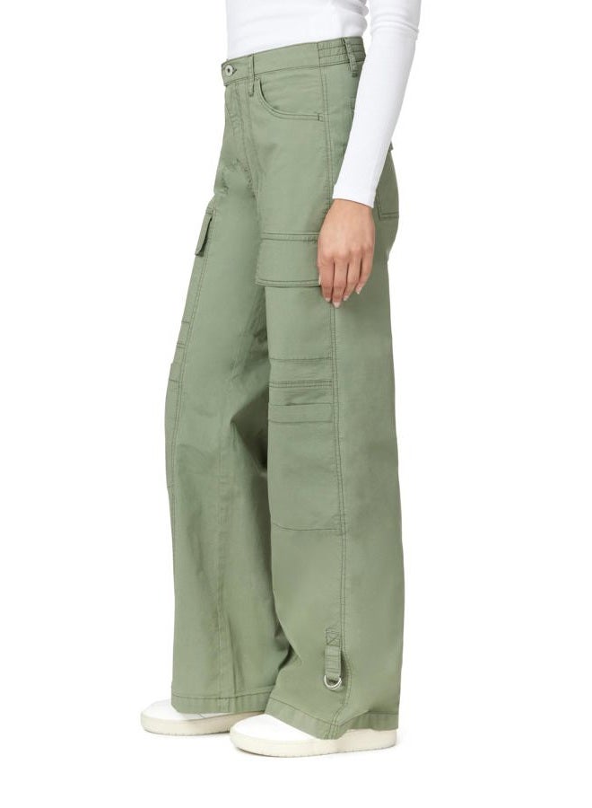 Kensie Jeans for Women High Rise Cargo Pants with Tab Bottom 27.5-Inch Inseam, Palm Green, 2 - Image 2