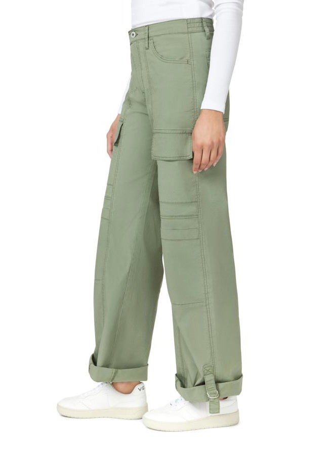 Kensie Jeans for Women High Rise Cargo Pants with Tab Bottom 27.5-Inch Inseam, Palm Green, 2 - Image 5