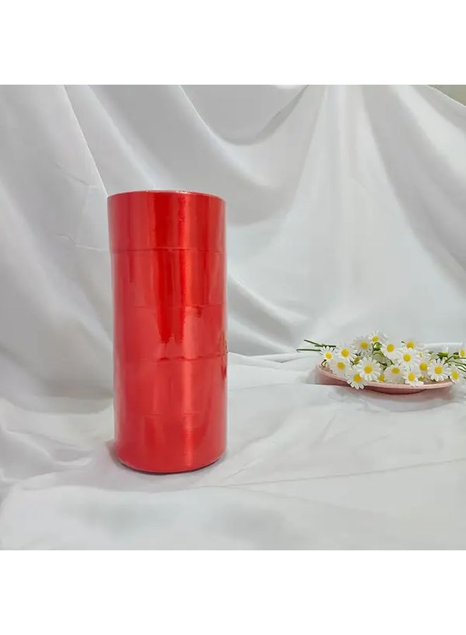 5 لفات من شريط أحمر أرجواني بطول 25 ياردة وعرض 1.57 بوصة لتغليف هدايا الزفاف والحرف اليدوية - Image 4