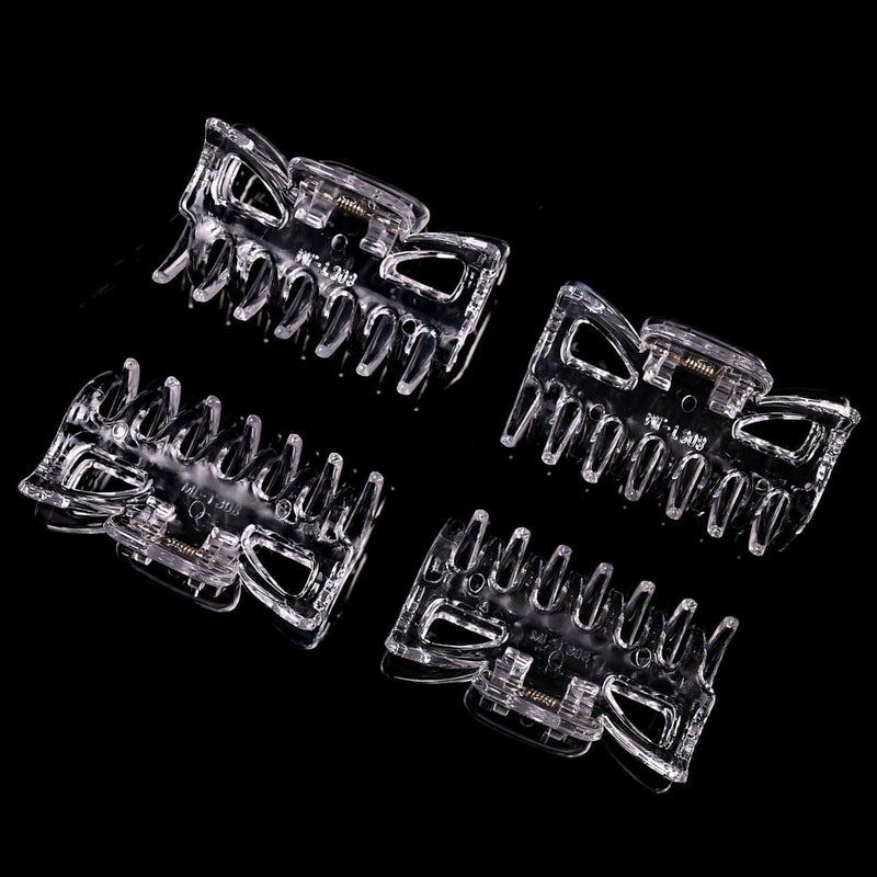 Basic Sense 24 Inch Medium Hair Claw Clips for All Hair Types Strong Hold Durable 4 Pcs
