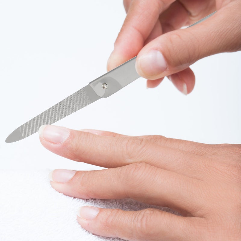 6PCS Stainless Steel Foldable Nail Scissors Nail Shop Manicure Tools Shape Nail (White) - Image 2