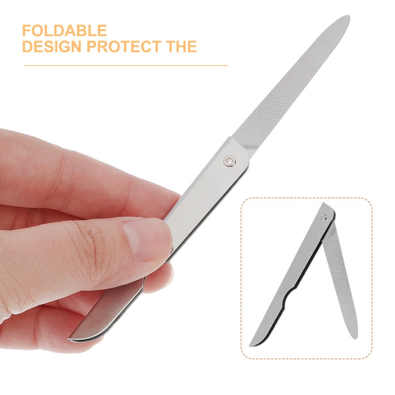 6PCS Stainless Steel Foldable Nail Scissors Nail Shop Manicure Tools Shape Nail (White) - Image 4