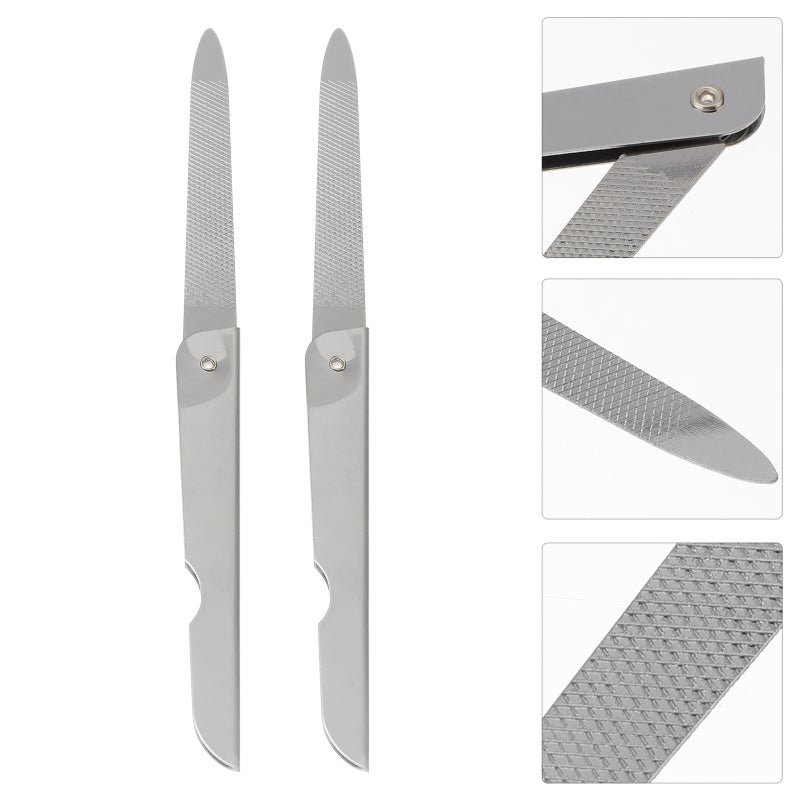 6PCS Stainless Steel Foldable Nail Scissors Nail Shop Manicure Tools Shape Nail (White) - Image 1