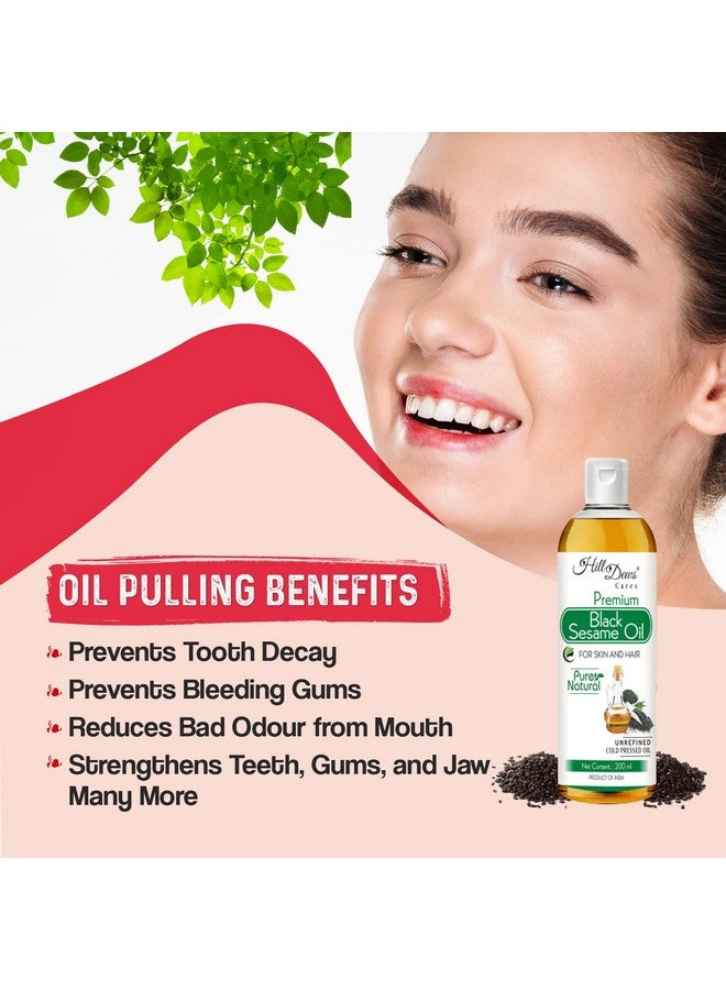 HillDews Sesame Oil 200Ml Unrefined Cold Pressed Carrier Oil For Skin And Hair 200 Ml - Image 5