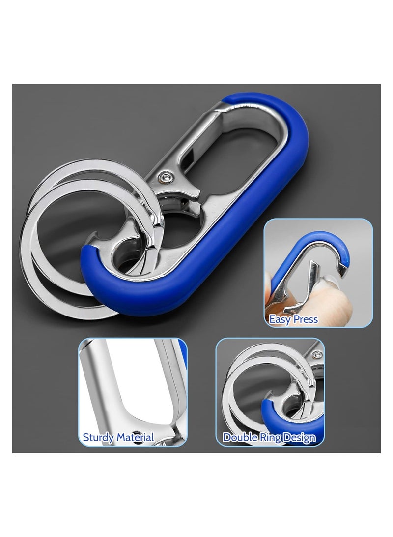 SYOSI 3PCS Men's Car Keychains, Anti-Loss Heavy Duty Metal Key Ring with Double Keyrings, Bottle Opener Keychain, Personalized Waistband Car Keychain for Men and Women  - Image 3