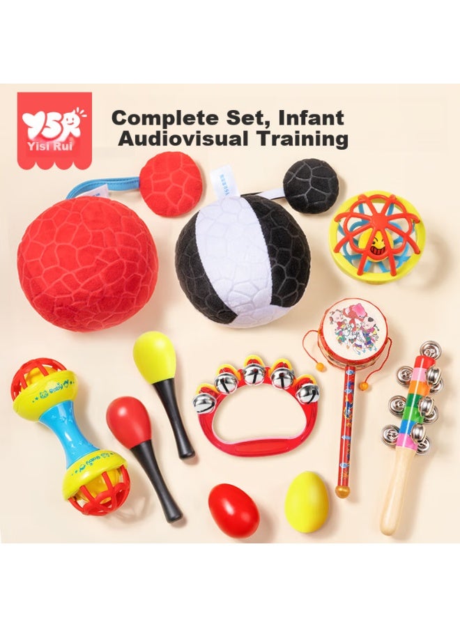 Ysr Baby Toy Newborn 0-3-6 Months Hand Bell Rattle Sand Hammer Baby Drum Follow Visual Red Ball 0-1 Year Soothing - Image 1