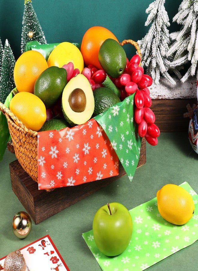 Fabllewavi 150 Sheets Christmas Snowflake Wax Paper for Food Deli, 9.8'' x 8.3'' Retro Christmas Snowflake Greaseproof Deli Paper for Sandwich Picnic Basket Liner Xmas Party Supplies - Image 4
