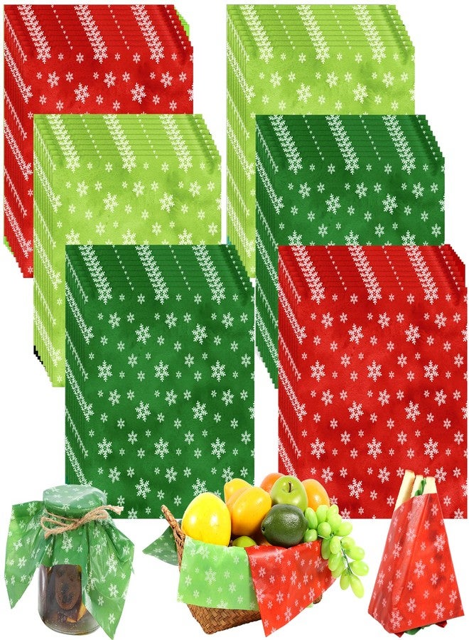 Fabllewavi 150 Sheets Christmas Snowflake Wax Paper for Food Deli, 9.8'' x 8.3'' Retro Christmas Snowflake Greaseproof Deli Paper for Sandwich Picnic Basket Liner Xmas Party Supplies - Image 1