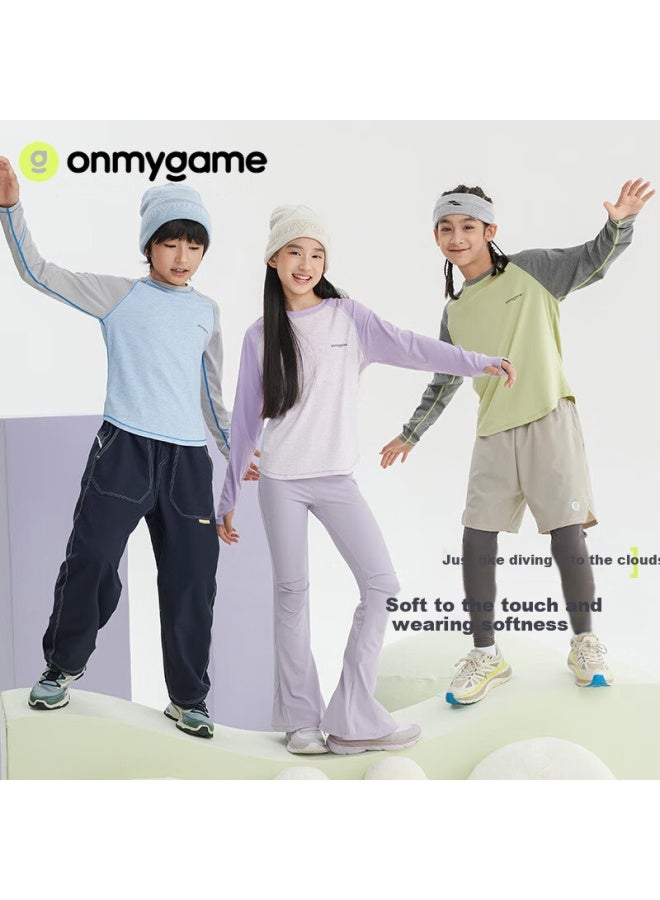 Onmygame Nuonuo Children's Long Sleeve T-shirt Spring Autumn Boys Girls Far Light Blue 90 - Image 1