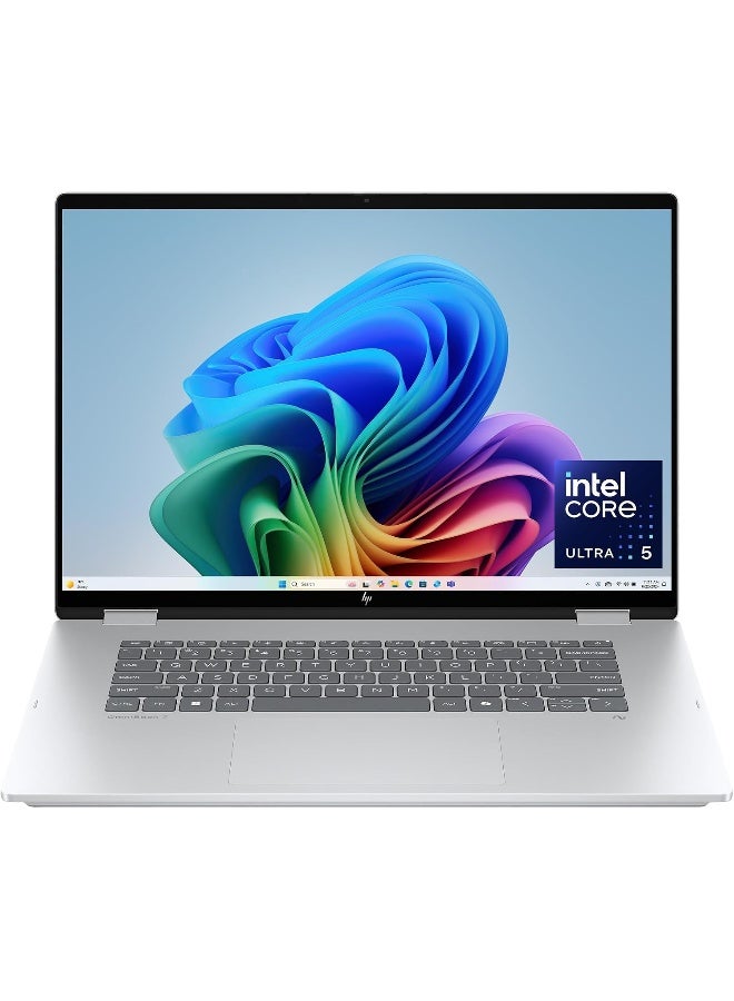 OmniBook 7 Flip 16 2-in1 Laptop With 16 Inch Full HD (1920x1080) Touchscreen Display, Intel Core Ultra 5 226V Processor/16GB RAM DDR5/ 1TB SSD/ Integrated Intel Arc 130V GPU/ Windows 11 Home/ English/Arabic Silver