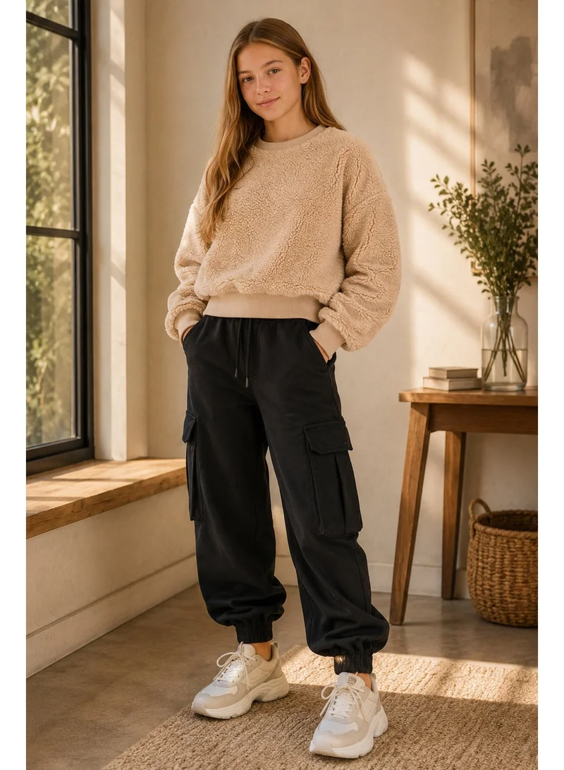 لا مفر الاثنين Girls Fleece Long Sleeve Sweatshirt
