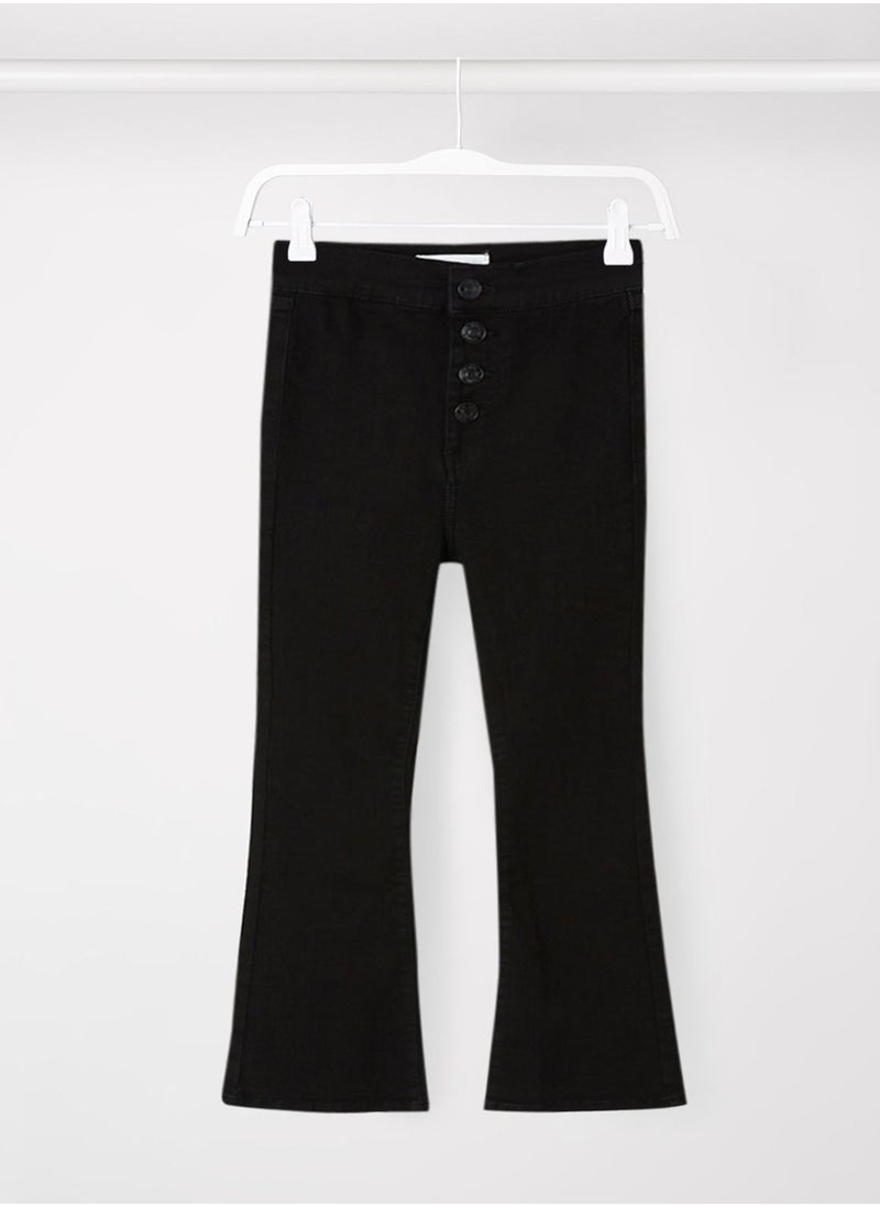 MANGO - Youth High-Waist Flared Jeans - Image 1