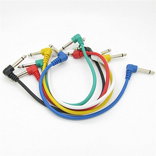 Swhmc 30CM Guitar Patch Cable,6.35mm (1/4inch) Guitar Connection Cables Wire Effect Pedal Short Anti-Noise Audio Cables(1 ft|12 Inch 6 Pack) - Image 4