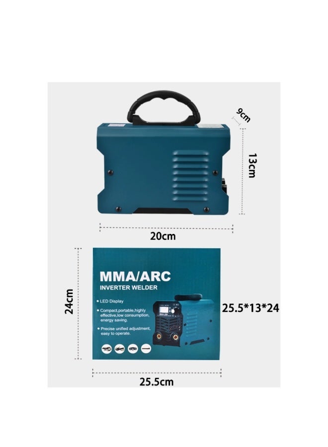 TriThardware Welder Machine 220V Mini Electric Stick Welder ARC Welding Machine IGBT Digital Display Work Welding Electrode Holder Household Use Blue - Image 2