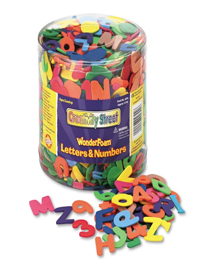 Creativity Street 4304 Wonderfoam Letters and Numbers, 1/2 Lb. Tub, Approximately 1,500 Pieces - Image 1