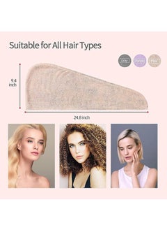 CATELYN CATELYN Absorbent Towel HairDrying Bathrobe Magic Hair Warp Towel Super QuickDrying Microfiber 500 GSM Bath Towel Hair Dry Cap Salon Towel Multicolor  - Image 2