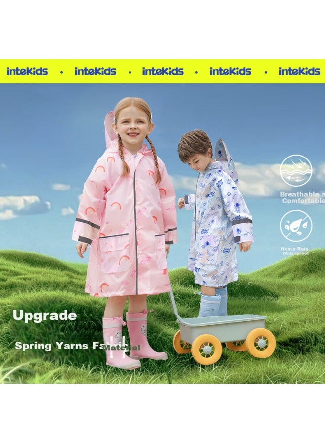 Tiantianzai Kids Raincoat Kindergarten Primary And Secondary School Student Rain Poncho With Backpack Space For Lightweight Quick-dry Astronaut M - Image 1
