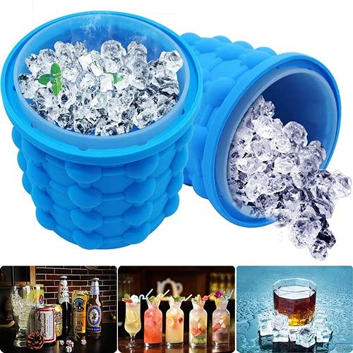 PRIMEFAIR Silicone Ice Bucket Ice Mold with lid Large Silicone Ice BucketIce Cube Maker - Image 5