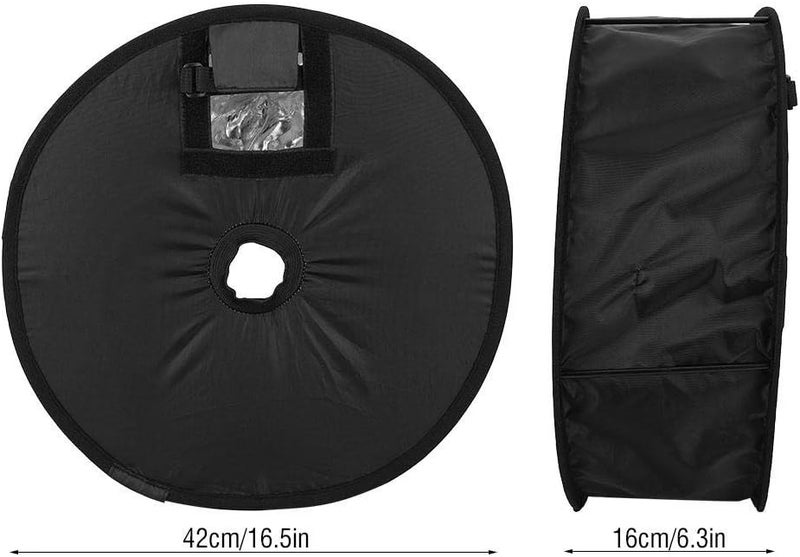 klarako Softbox Diffuser Universal Round Foldable Diffuser Softbox Shoot Macro Flash Light Lamp Hood Suitable for Most Camera Top Flash Light - Image 5