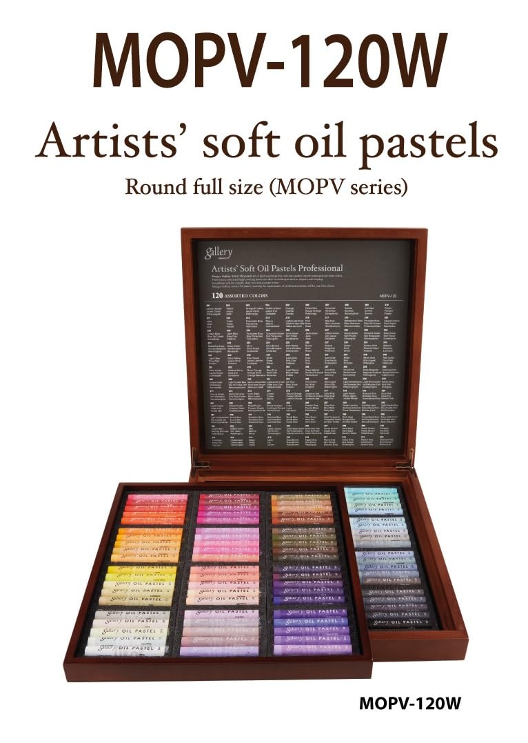 Mungyo Gallery Soft Oil Pastels Wood Box Set of 120 - Assorted Colors (MOPV-120W) - Image 3