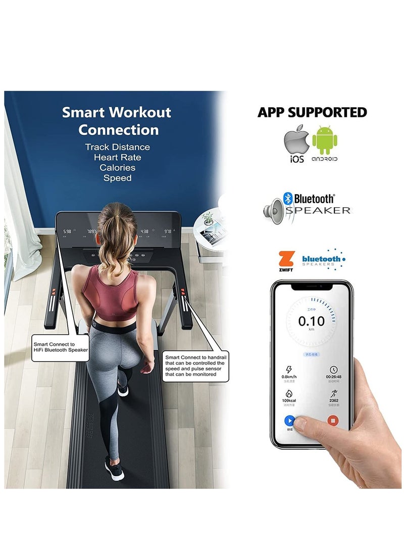 SkyLand - Mini Pro Foldable Treadmill With 4HP Powerful Motor | Walking Pad Under Desk Treadmill With Large LED For Home Use| Running Treadmill With 12 Pre-set Programs - Image 1