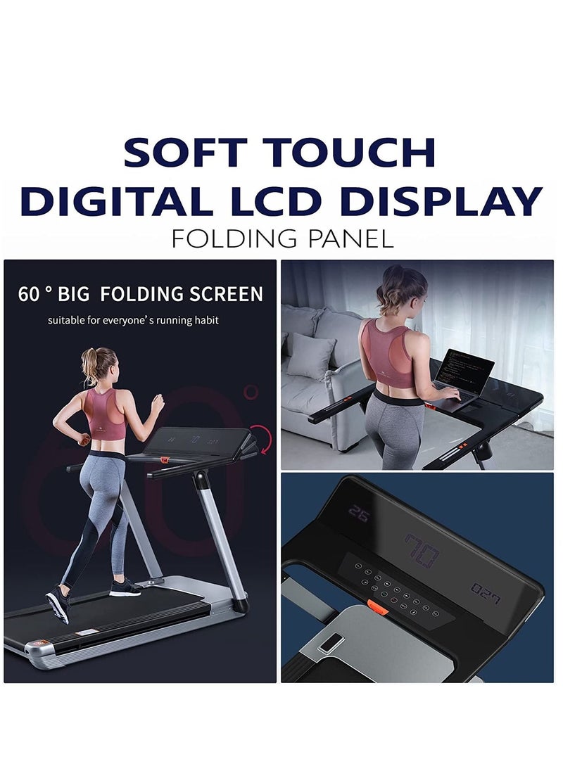 SkyLand - Mini Pro Foldable Treadmill With 4HP Powerful Motor | Walking Pad Under Desk Treadmill With Large LED For Home Use| Running Treadmill With 12 Pre-set Programs - Image 1