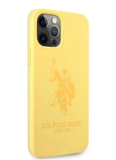 U.S.Polo iPhone 12 / 12 Pro Hard Case 6.1inch Liquid Silicone - Yellow  - Image 2