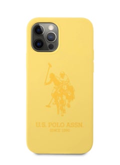 U.S.Polo iPhone 12 / 12 Pro Hard Case 6.1inch Liquid Silicone - Yellow  - Image 1