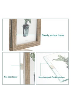 Generic 2-in-1 4x6 inch Rustic Picture Frame and Plant Terrarium with Wooden Stand for Desk Office Home Decor  - Image 4