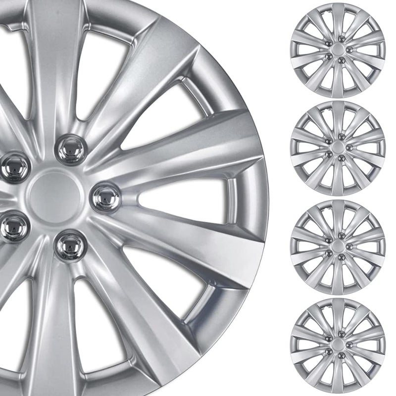 BDK Hubcaps Wheel Covers for Toyota Camry 16 Inch Hubcaps Set of 4 Snapon Direct OEM Replacement for Toyota Corolla Hubcaps 16 Inch Wheel Covers ImpactResistant High Durability Full Set of 4