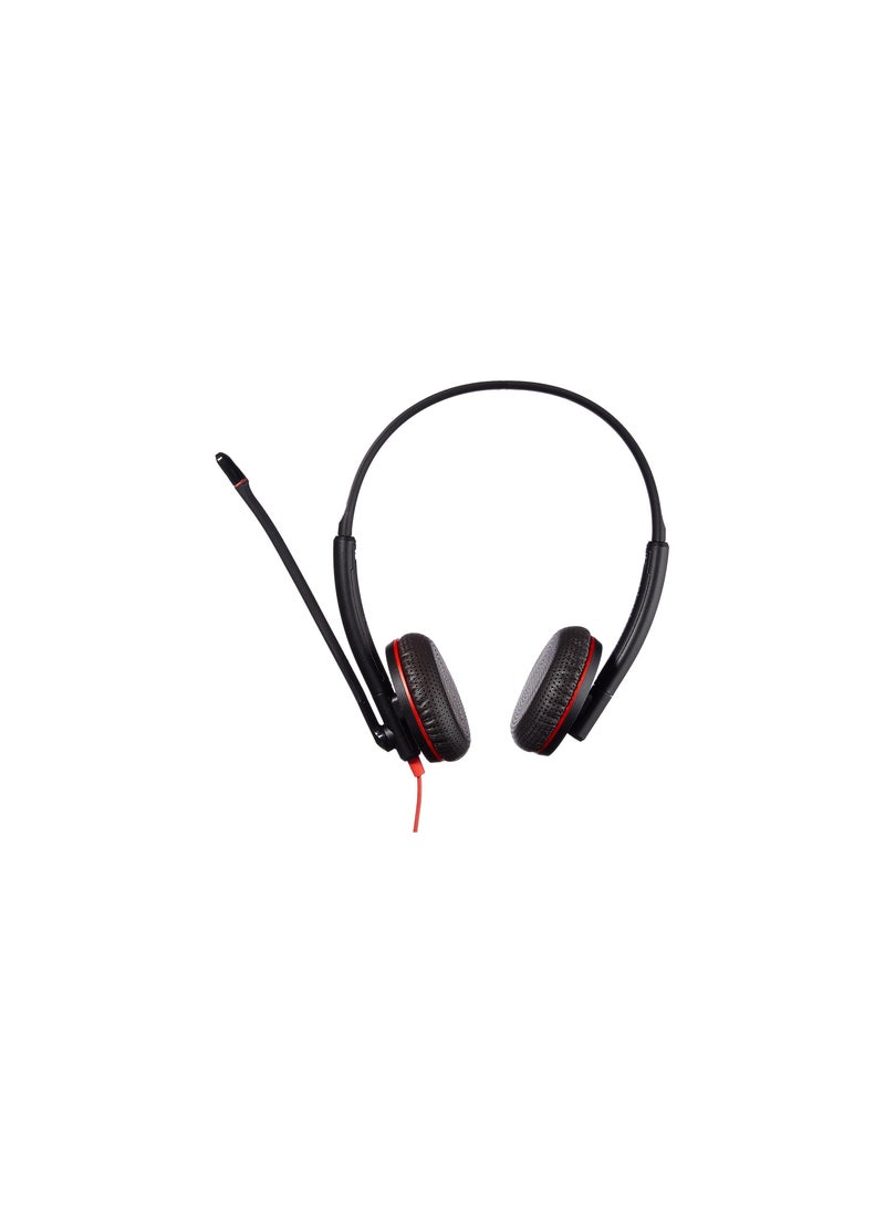 Plantronic - Plantronics - Blackwire 3225 USB-A Wired Headset - Dual-Ear (Stereo) with Boom Mic - Connect to PC/Mac via USB-A or Mobile/Tablet via 3.5 mm Connector - Works with Teams, Zoom & more - Image 1