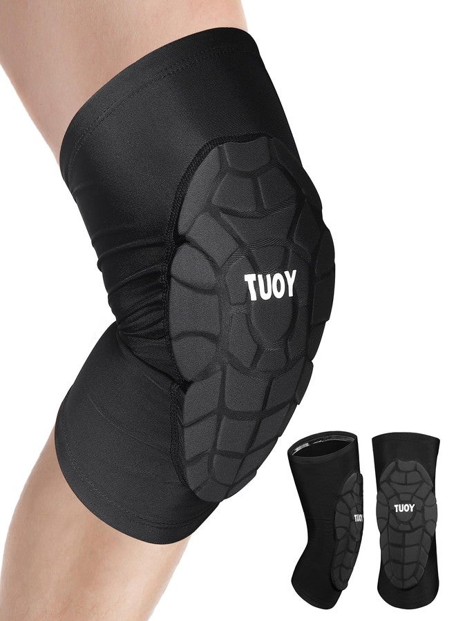 Dialudon Compression Padded Knee Sleeves for Basketball Football Volleyball (2 Pack), Knee Brace Support Protector for Boys,Girls,Youth&Adult Size - Image 1