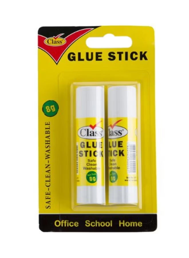 كلاس أقلام صمغ - قطعتان أبيض